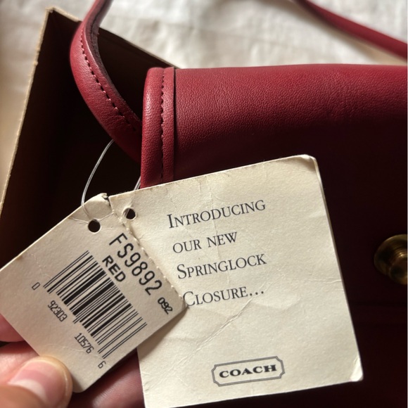 Vintage Coach Chrystie Crossbody Red Leather - Picture 3 of 12